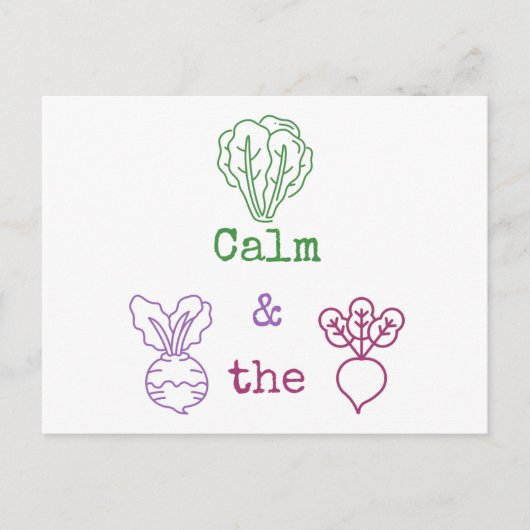 Romaine Calm & Turnip Postkarte (Vorderseite)