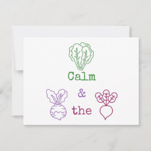 Romaine Calm & Turnip   Postkarte