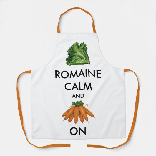 Romaine (Lettuce) Calm und Carrot on Schürze (Vorderseite)