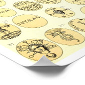 Roman Amulets - Gravuren von Abraxas Gemstones Poster (Ecke)