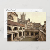 Roman Bäder und Abtei, IV, Bath, England, Klassike Postkarte (Vorne/Hinten)