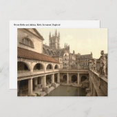 Roman Bäder und Abtei IV, Bath, Somerset, England Postkarte (Vorne/Hinten)