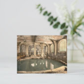 Roman Baths and Abbey V, Bath, Somerset, England Postkarte (Stehend Vorderseite)