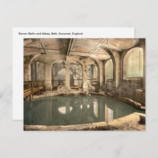 Roman Baths and Abbey V, Bath, Somerset, England Postkarte (Vorne/Hinten)