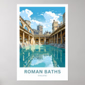 Roman Baths England Travel Print Poster (Vorne)