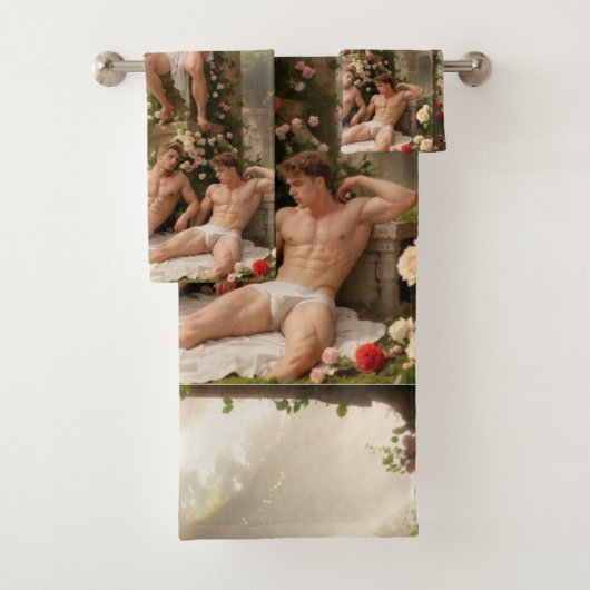 Roman Baths Neo-Classical Designer Badhandtuch Set (Insitu)