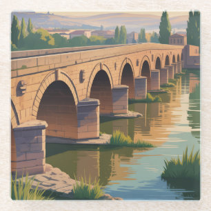 Roman Bridge Salamanca Spanien Glasuntersetzer