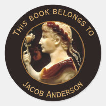 Roman Buchzeichen Kaiser Octavian Augustus Cameo