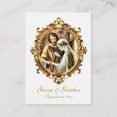 Roman Catholic Wedding Prayer Card Joseph and Mary Platzkarte (Vorderseite)