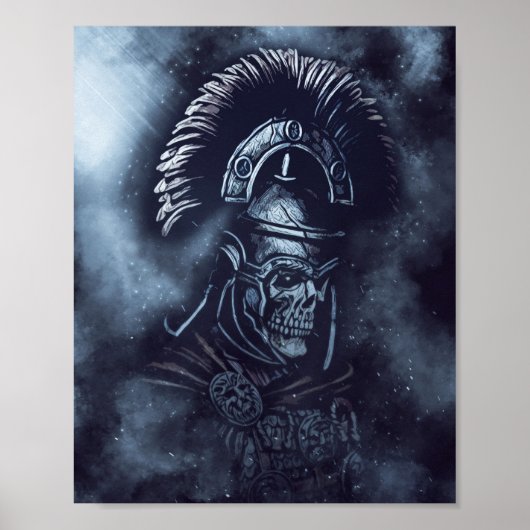 ✪ Roman Centuron Skull Mittelalterliche Fantasieku Poster (Vorne)