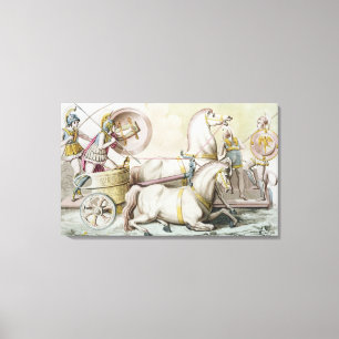 Roman Charioteers, aus "Costumi dei Romani", engr Leinwanddruck