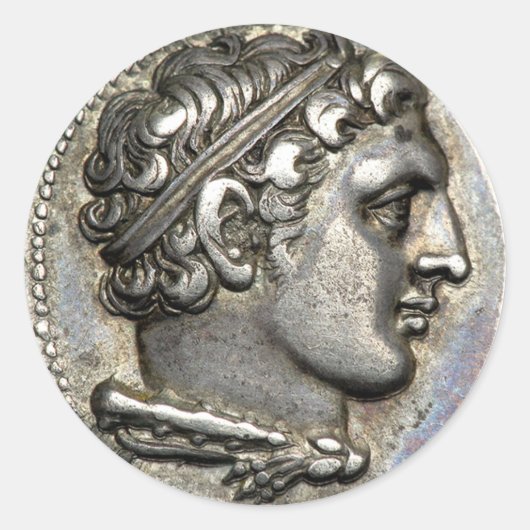 Roman Coin Runder Aufkleber (Vorderseite)