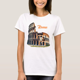 Roman Coliseum Italy Travel Graphic T - Shirt
