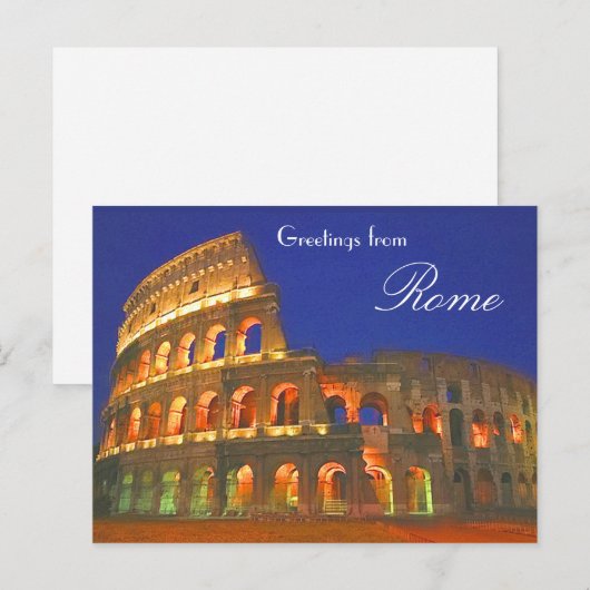 Roman Coliseum Postkarte (Vorne/Hinten)