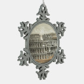 Roman Coliseum Schneeflocken Zinn-Ornament (Links)