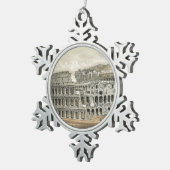 Roman Coliseum Schneeflocken Zinn-Ornament (Rechts)