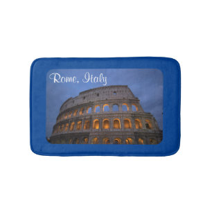 Roman Colosseum at Night Badematte