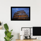 Roman Colosseum at Night Poster (Heimbüro)