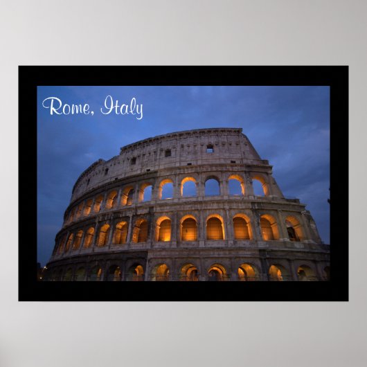 Roman Colosseum at Night Poster (Vorne)