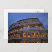 Roman Colosseum at Night Postkarte (Vorne/Hinten)
