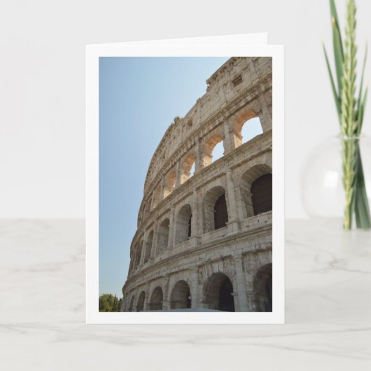 Roman Colosseum Blue Sky Portrait, Roma, Italien Karte (Vorderseite)