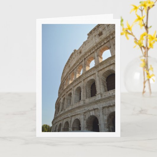 Roman Colosseum Blue Sky Portrait, Roma, Italien Karte (Gelbe Blume)