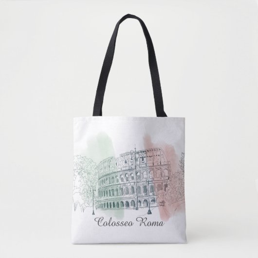 Roman Colosseum Italien - Flag - Farben Tasche (Vorderseite)