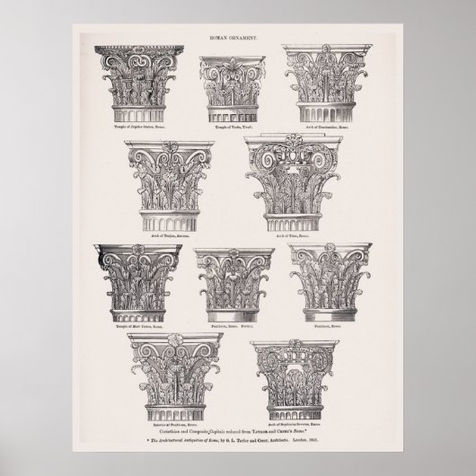 Roman Columns Corinthian Style Architektur Poster (Vorne)