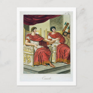 Roman Consuls, aus 'L'Antica Roma', 1825 (Farbe Postkarte