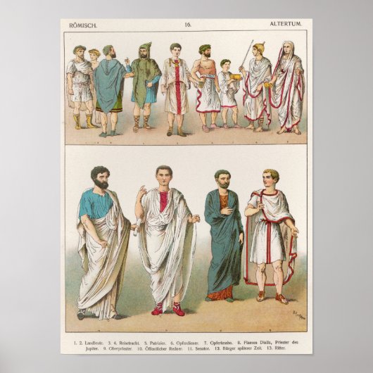 Roman Dress, from 'Trachten der Voelker', 1864 Poster (Vorne)