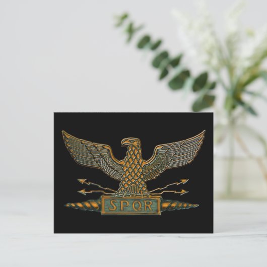 Roman Eagle Copper Finish Postkarte (Stehend Vorderseite)