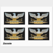 Roman Eagle in Chrome Rechteckiger Aufkleber (Blatt)