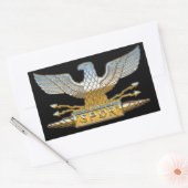 Roman Eagle in Chrome Rechteckiger Aufkleber (Umschlag)