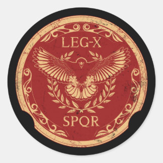 Roman Eagle Legio X Shield Runder Aufkleber