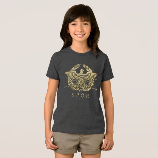 Roman Empire Eagle Emblem Tri-Blend Shirt (Vorderseite Voll)
