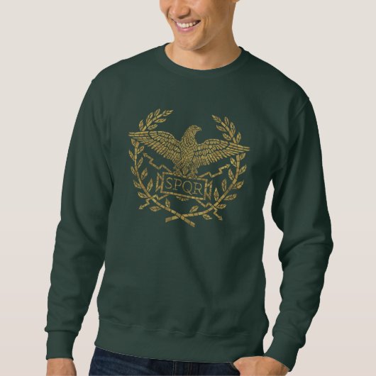 Roman Empire Eagle Mosaic Emblem Sweatshirt (Vorderseite)