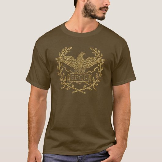 Roman Empire Eagle Mosaic Emblem T-Shirt (Vorderseite)