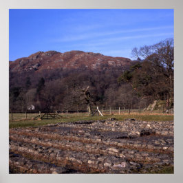 Roman Fort Ambleside Cumbria Postkartenkissen Poster