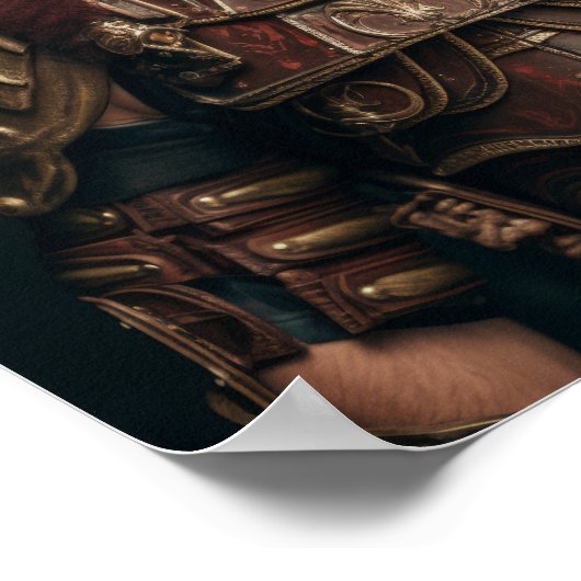 Roman General Maximus als Gladiator Poster verklei (Ecke)