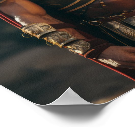 Roman General Maximus als Gladiator Poster verklei (Ecke)
