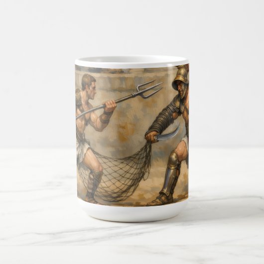 Roman Gladiator fight Classical Art Kaffeetasse (Mittel)