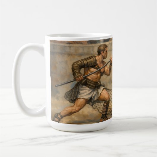 Roman Gladiator fight Classical Art Kaffeetasse (Links)
