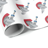 Roman Gladiator Helmet und Schwert Geschenkpapier (Rolleneckpunkt)