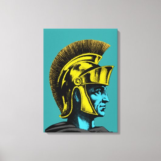 Roman Gladiator Pop Art Portrait Leinwanddruck (Vorderseite)