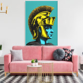 Roman Gladiator Pop Art Portrait Leinwanddruck (Insitu (Wohnzimmer))