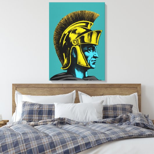 Roman Gladiator Pop Art Portrait Leinwanddruck (Insitu (Schlafzimmer))