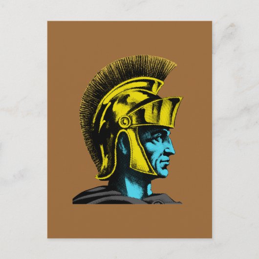 Roman Gladiator Pop Art Portrait Postkarte (Vorderseite)