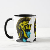 Roman Gladiator Pop Art Portrait Tasse (Links)