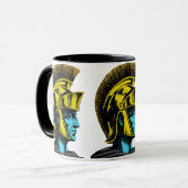 Roman Gladiator Pop Art Portrait Tasse (Vorderseite Links)