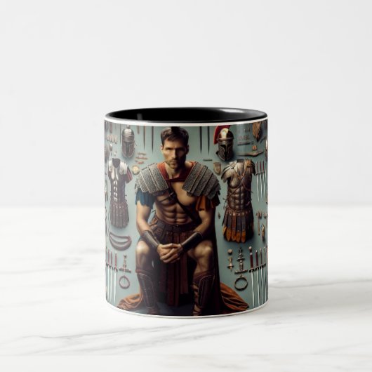 Roman Gladiator Valor Zweifarbige Tasse (Mittel)